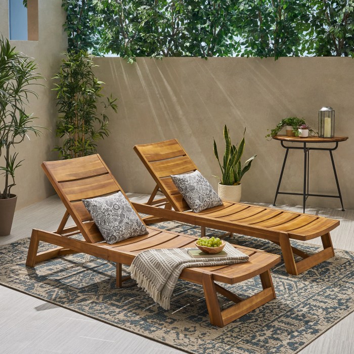 Outdoor chaise set lounges wood teak walmart