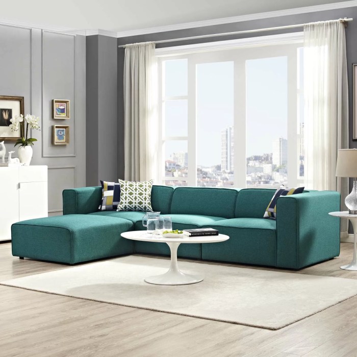 Sofa living room furniture sectional set sectionals modern contemporary sets sofas modular teal upholstered mingle fabric piece collections eei 2831